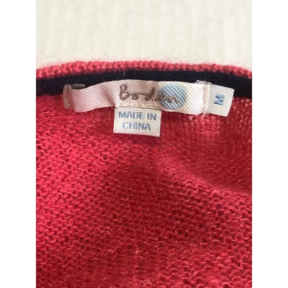 Boden Women's Mohair Wool Knit Open Cardigan Sweater Medium Pink Rose Medium - Picture 6 of 11